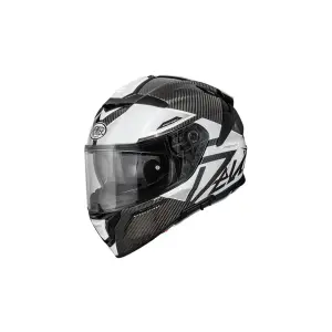 Devil Carbon MN Helm - Glanzend, Grijs, Wit - Volwassene - S - 010118230