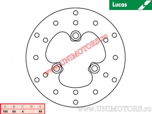 Disc frana fata MST256 rigid - Lucas TRW