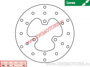 Disc frana spate MST236 rigid - Lucas TRW