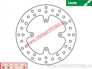 Disc frana spate MST324 rigid - Lucas TRW