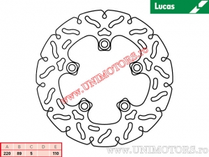 Disc frana spate racing MST246RAC rigid - Lucas TRW