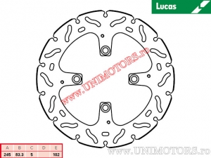 Disc frana spate racing MST287RAC rigid - Lucas TRW