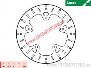 Disco freno posteriore MST280 rigido - Lucas TRW