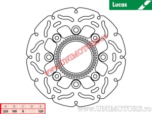 Disque de Frein Arrière de Course MST397RAC Rigide - Lucas TRW
