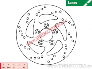 Disque de Frein Arrière Gauche MST503SWL Rigide - Lucas TRW