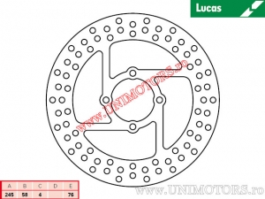 Disque de frein arrière MST406 rigide - Lucas TRW