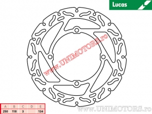 Disque de frein avant de course MST304RAC rigide - Lucas TRW