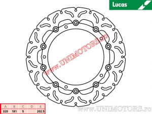 Disque de frein avant MST357FS flottant - Lucas TRW