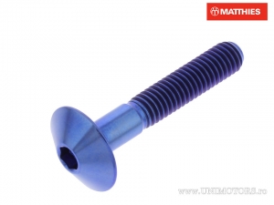 Domború sapka csavar Pro Bolt M6 x 1.00 x 35 mm titán kék - JM