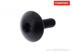 Domed Cap Screw Pro Bolt M5 x 0.80 x 16 mm Black Aluminum - JM