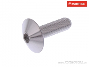 Domed Cap Screw Pro Bolt M6 x 1.00 x 20 mm Stainless Steel A4 Silver - JM
