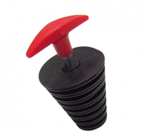 Dop toba evacuare 23/52 mm negru cu maner  -JM