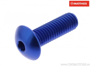 Dugattyús csavar Pro Bolt M8 x 1.25 x 25 mm kék alumínium - JM