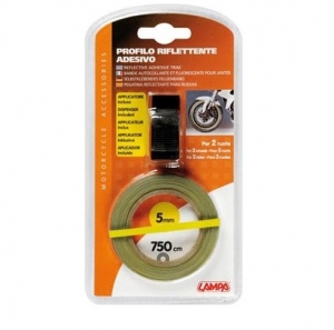 Dunga (banda) adesivo giallo per ruota (cerchio) con adattatore (larghezza: 5 mm; lunghezza: 750 cm) - Lampada