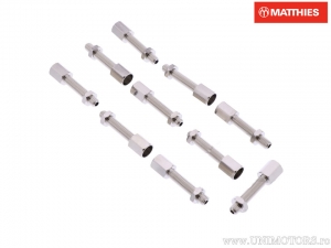 Einstellschraube für Kupplung - Bremszug-Set mit 10 Stück M5 x 0,80 x 34 mm silber - JM