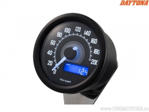 Elektronischer Tachometer bis 200 km/h VELONA schwarz D: 60mm - DAYTONA