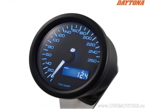 Elektronischer Tachometer bis 260 km/h VELONA schwarz D: 60mm - DAYTONA