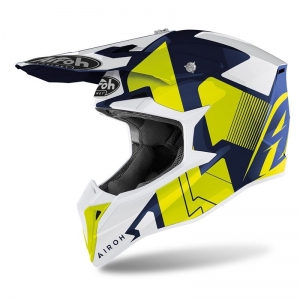 Enduro/Cross MX Airoh Helm - WRAAP RAZE BLUE GLOSS: Größe - XL