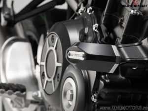 Engine and fairing crash pad set - material: polyamide/aluminum - color: black/silver - Honda CB1000R ('18-) - SW-Motech