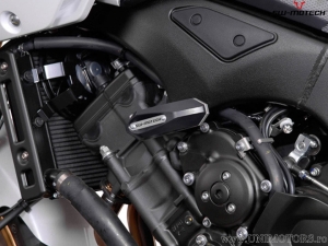 Engine and fairing crash pad set - material: polyamide/aluminum - color: black/silver - Yamaha FZ 8 ('10-) - SW-Motech