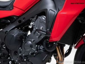 Engine and Fairing Crashpad Set - material: polyamide/aluminum - color: black/silver - Yamaha Tracer 9 ('20-) - SW-Motech
