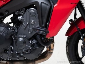 Engine and Fairing Crashpad Set - material: polyamide/aluminum - color: black/silver - Yamaha Tracer 9 ('20-) - SW-Motech