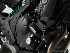 Engine and Fairing Crashpad Set - polyamide/aluminum - black/silver - Kawasaki ER-6N ('11-'17) - SW-Motech