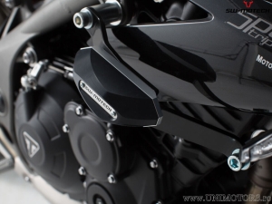 Engine and Fairing Crashpad Set - polyamide/aluminum - black/silver - Triumph Speed Triple 1050 ('10-) - SW-Motech