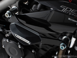 Engine and Fairing Crashpad Set - polyamide/aluminum - black/silver - Triumph Speed Triple 1050 ('10-) - SW-Motech