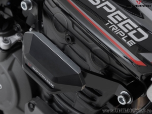 Engine and Fairing Crashpad Set - polyamide/aluminum - black/silver - Triumph Speed Triple 1200 RS/RR ('21-) - SW-Motech