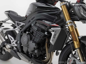 Engine and Fairing Crashpad Set - polyamide/aluminum - black/silver - Triumph Speed Triple 1200 RS/RR ('21-) - SW-Motech