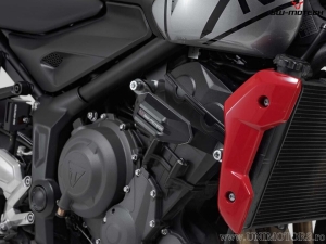 Engine and Fairing Crashpad Set - polyamide/aluminum - black/silver - Triumph Trident 660 / Tiger 660 ('21-) - SW-Motech