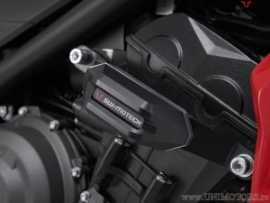 Engine and Fairing Crashpad Set - polyamide/aluminum - black/silver - Triumph Trident 660 / Tiger 660 ('21-) - SW-Motech