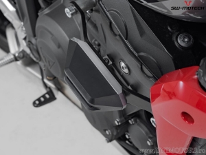 Engine and Fairing Crashpad Set - polyamide/aluminum - black/silver - Triumph Trident 660 / Tiger 660 ('21-) - SW-Motech