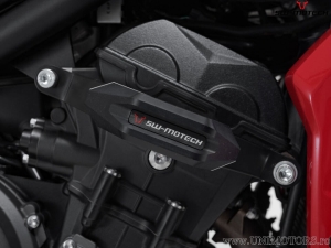 Engine and Fairing Crashpad Set - polyamide/aluminum - black/silver - Triumph Trident 660 / Tiger 660 ('21-) - SW-Motech