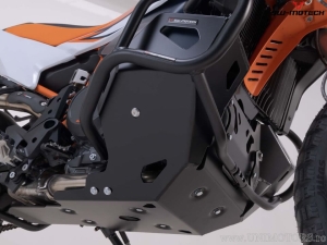 Engine guard - material: aluminum - color: black - KTM 790 Adv/R / 890 Adv/R - SW-Motech