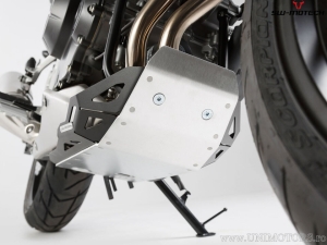 Engine guard - material: aluminum - color: black/silver - Honda CB500X ('13-'18) - SW-Motech