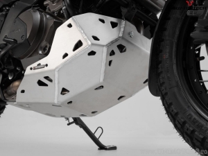 Engine guard - material: aluminum - color: black/silver - Suzuki V-Strom 1050 ('19-) - SW-Motech