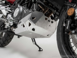 Engine guard - material: aluminum - color: silver - Benelli TRK 502 X ('18-) - SW-Motech