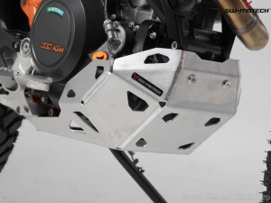 Engine guard - material: aluminum - color: silver - KTM 690 Enduro / Husqvarna 701 models - SW-Motech