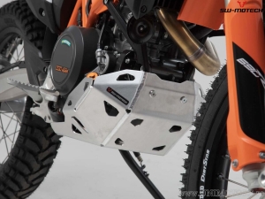 Engine guard - material: aluminum - color: silver - KTM 690 Enduro / Husqvarna 701 models - SW-Motech