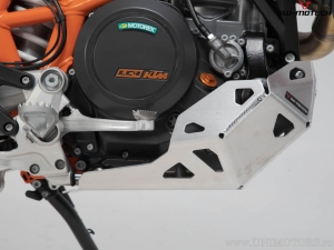 Engine guard - material: aluminum - color: silver - KTM 690 Enduro / Husqvarna 701 models - SW-Motech