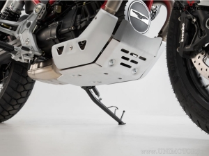 Engine guard - material: aluminum - color: silver - Moto Guzzi V85 TT ('19-) - SW-Motech