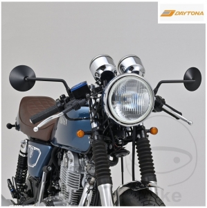 Ensemble de Miroir Rond Universel Noir Daytona M10 mm Montage sur Guidon - JM