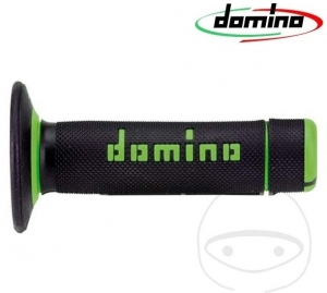 Ensemble de poignées de guidon A020 noir vert Domino D: 22 mm L: 118 mm fermées - JM