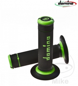 Ensemble de Poignées de Guidon A190 Noir Vert Domino D: 22 mm L: 118 mm Fermées - JM