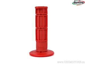 Ensemble de Poignées de Guidon Rouge Domino D: 22 mm L: 118 mm Fermées - JM