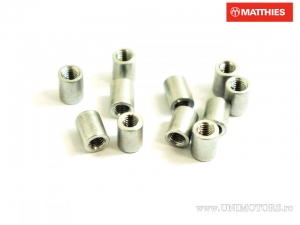 Ensemble d'Entretoise Filetée M5 7.5 x 10 mm Aluminium Argenté - JM