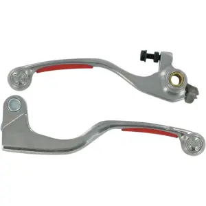 Ensemble levier d'embrayage et de frein Competition argent/rouge - HONDA CRF 250 R ('07-'15) / CRF 450 R ('07-'15)- Moose