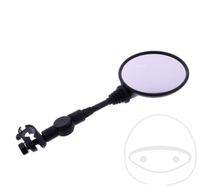 Espelho universal preto com fixação no guidão com grampo